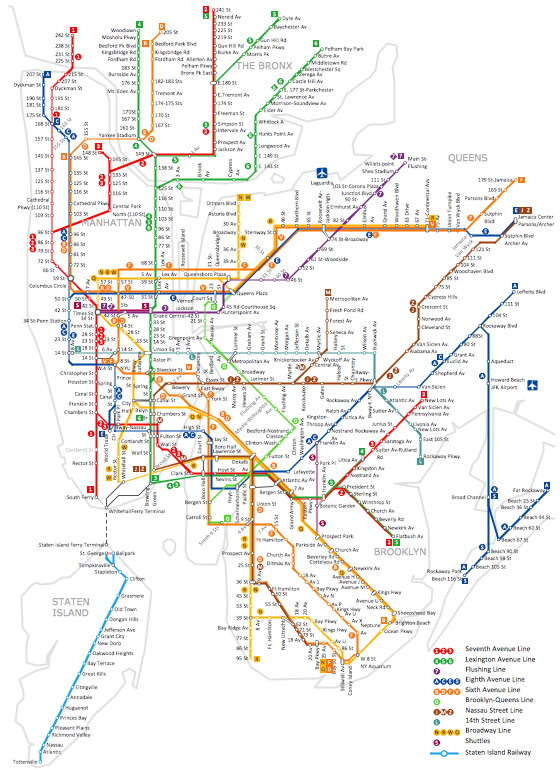 Как нарисовать Metro Map инфографику в стиле нью-йоркского метро